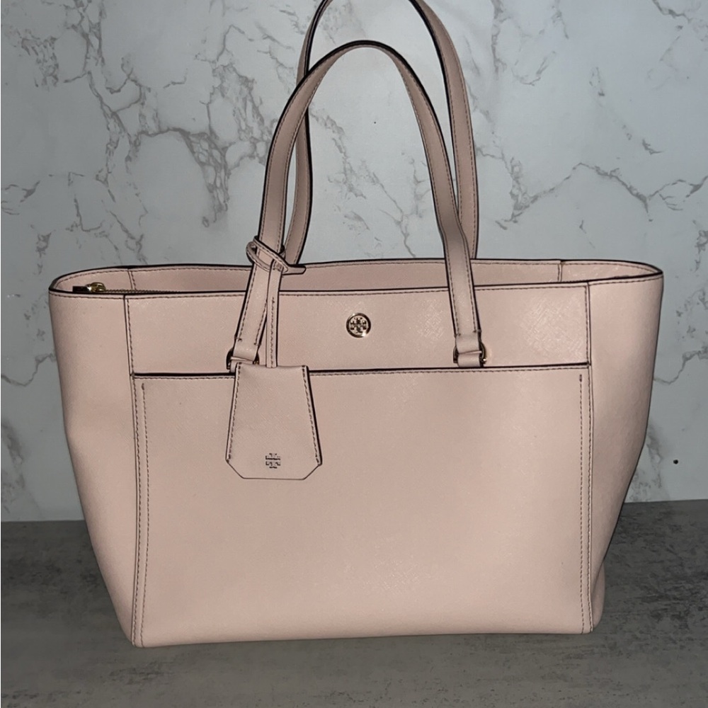 Tory Burch Saffiano Leather Tote Bag - Picture 4 of 11